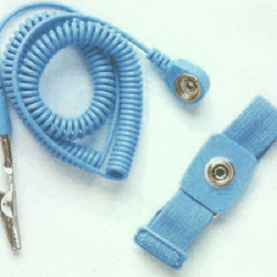 Adjustable blue fabric wrist strap
